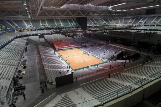 Coupe Davis : le stade Pierre-Mauroy entre show et froid