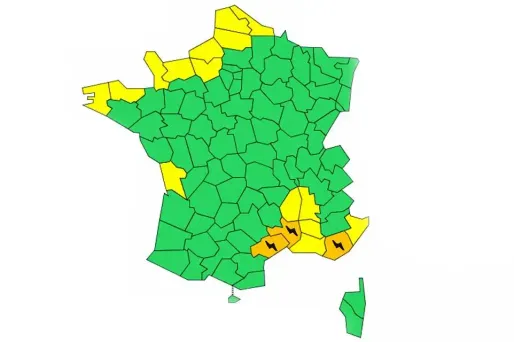 L'Hérault, le Gard et le Var placés en vigilance orange aux orages