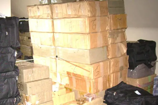 La saisie de cannabis près de Dreux en février 2010.