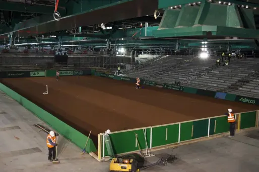 Coupe Davis : le stade Pierre-Mauroy fait sa mue