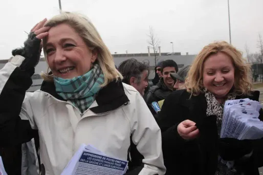 Sophie Montel en compagnie de Marine Le Pen