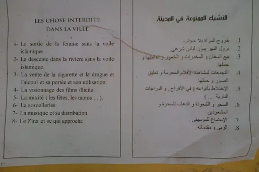 A Gao, la liste des interdits