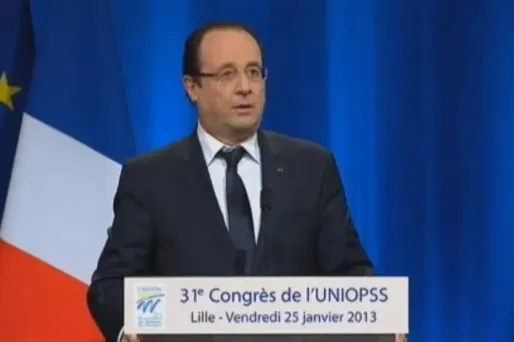 François Hollande était vendredi à Lille, devant le congrès de l'Uniopss (union des associations sanitaires et sociales), où il a promis une réforme sur la dépendance "avant la fin de l'année" 2013.