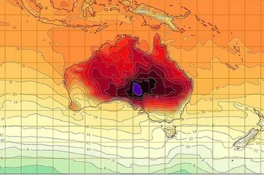 Australie : chaleur et nouvelle carte météo