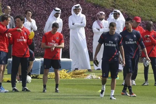 Les joueurs du PSG (ici en stage à Doha) sont les favoris de la Ligue 1.