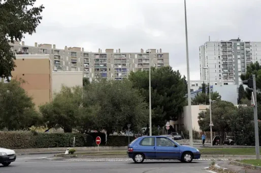 la cité des Oliviers, dans les quatiers Nord de Marseille, théâtre du drame.