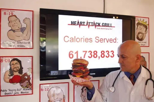 Une crise cardiaque au "Heart Attack Grill"