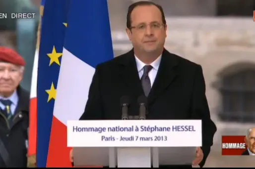 L’hommage de Hollande à Hessel