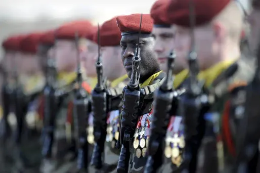 Des soldats du 1er Régiment de chasseurs parachutistes (1er RCP) de Pamiers en avril dernier
