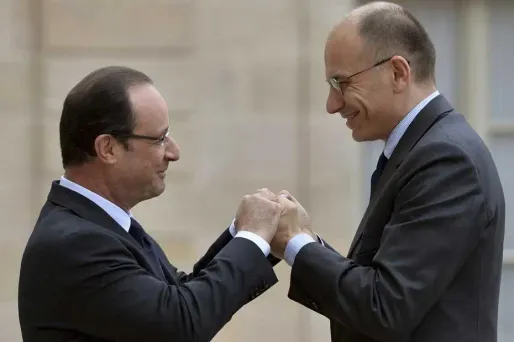 Enrico Letta a fait son premier déplacement à Paris.