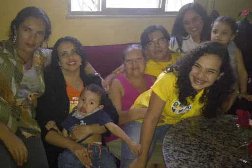 La famille de Rosa qui vit dans la favela de Jacaré, au nord de Rio.