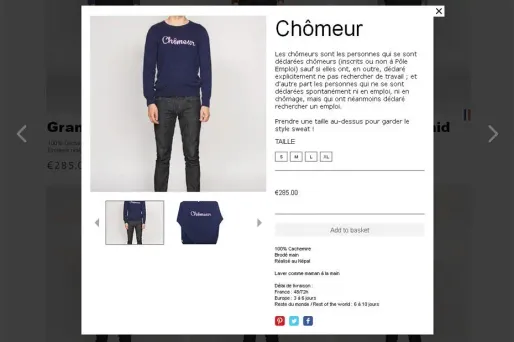 Les messages flanqués sur les nouveaux pulls de la marque parisienne Le Léon sont loin de faire l'unanimité.