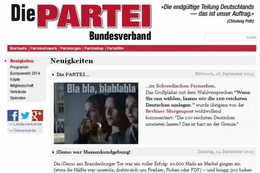 Die Partei, promet de "buter les 100 Allemands les plus riches"