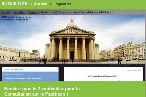 Hollande pour l'entrée d'une femme au Panthéon