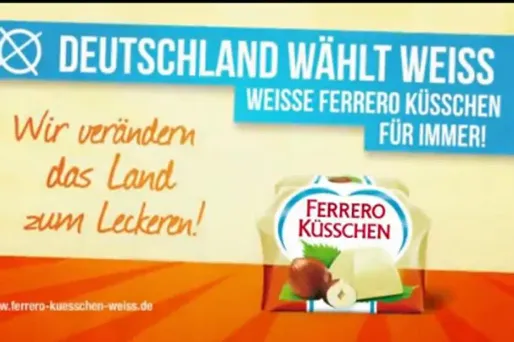 Le slogan "l'Allemagne vote blanc" choisi par ferrero fait poémique outre-Rhin.