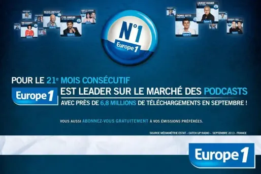 NUMERO 1 - Europe 1, radio la plus téléchargée de France