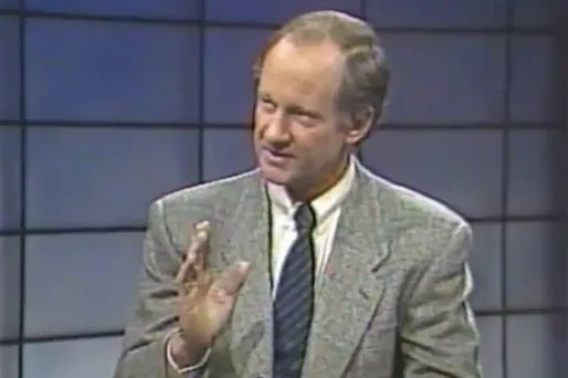 Pierre Pallardy lors d'une émission télévisée sur la RTBF dans les années 1990.