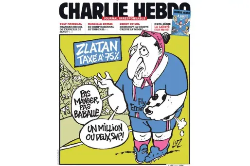 PHOTO - Charlie Hebdo caricature Zlatan