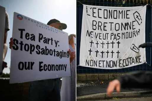 Fronde anti-Hollande : comme un air de "Tea Party" ?