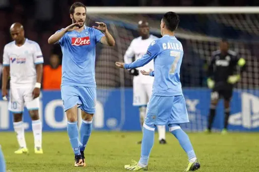 Gonzalo Higuain a inscrit un doublé, mercredi soir contre Marseille en Ligue des champions.