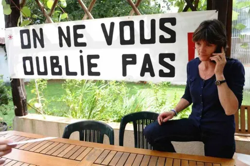 Marie-Line Bondu est venue manifester sa colère devant le Conseil des ministres mercredi.