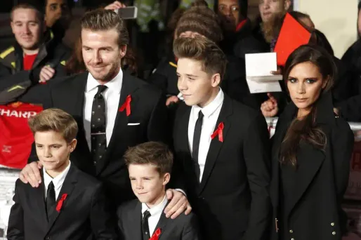 Beckham sur tapis rouge et grand écran