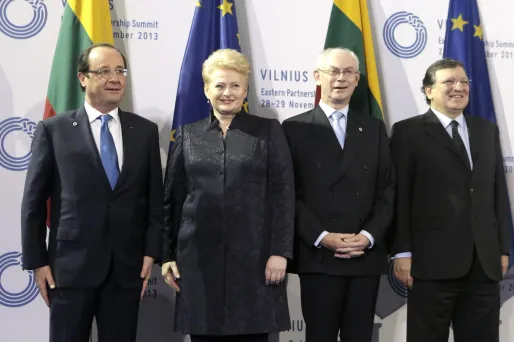 François Hollande était détendu et souriant à Vilnius.
