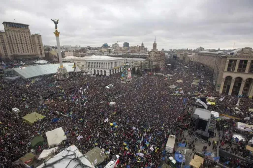 Entre 250.000 et 300.000 personnes ont manifesté dans les rues de Kiev.