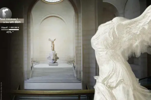 Louvre: déjà 500.000 euros pour la Victoire de Samothrace