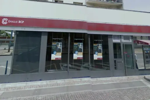 La banque BCP, située au 79 avenue Jean Jaurès à La Courneuve, avant le braquage.