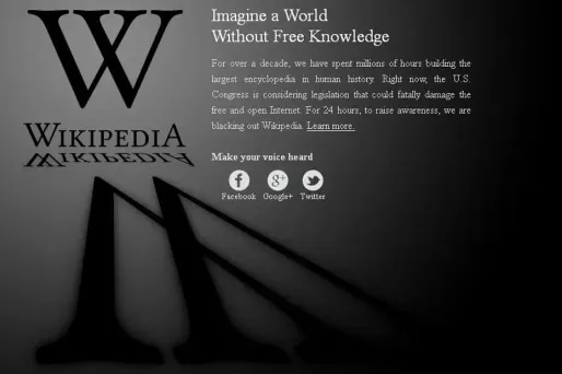 Internet : le site Wikipedia en blackout