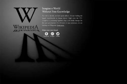 SOPA : le web américain plongé dans le noir
