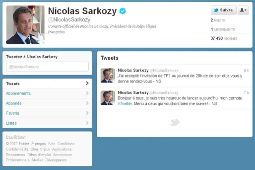 Nicolas Sarkozy se convertit à Twitter