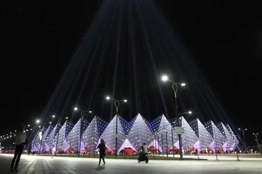 Le Crystal Hall, salle de 23.000 places construite spécialement pour l'occasion.