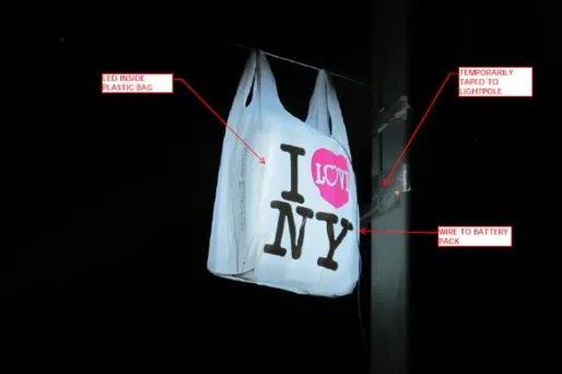 Des sacs lumineux sèment la panique à New York