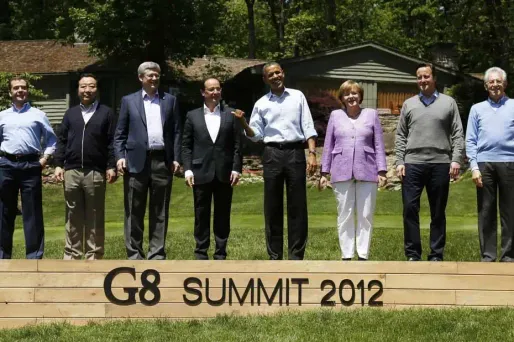 Les dirigeants des pays du G8 se sont retrouvés à Camp David, aux Etats-Unis, samedi.