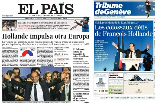 La presse étrangère a salué la victoire de François Hollande.