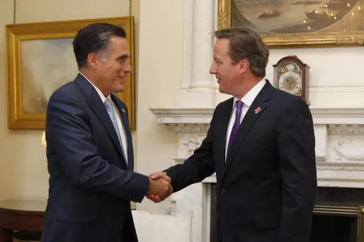 La visite de Mitt Romney à Londres a été émaillé de plusieurs faux pas de la part du candidat républicain à l'élection présidentielle américaine.