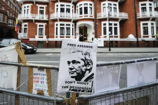 Julian Assange est réfugié depuis le 19 juin dans l'ambassade d'Equateur.