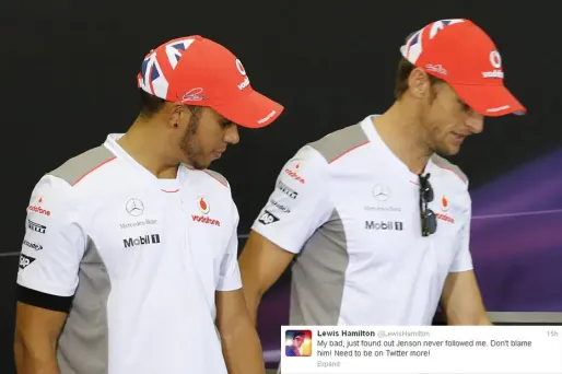 Hamilton-Button, embrouille sur Twitter