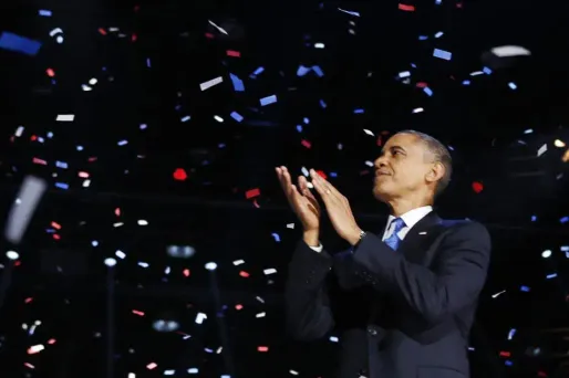 Revivez la réélection de Barack Obama en dix photos.