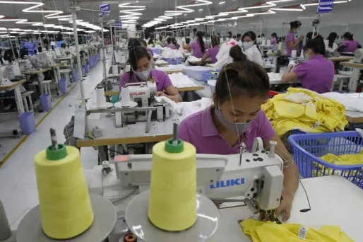 Une usine de textile en Chine