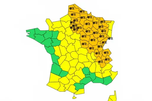 Neige et verglas : alerte de Météo France