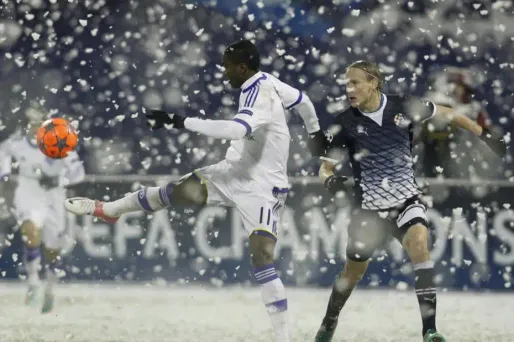 Zagreb, un point sous la neige