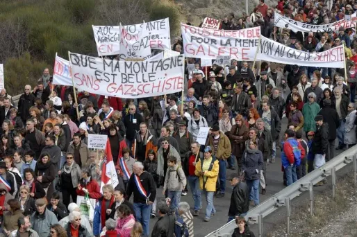 Mobilisation contre le gaz de schiste