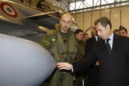 Nicolas Sarkozy avait choisi de mettre en avant le Rafale pour ses voeux à l'armée.