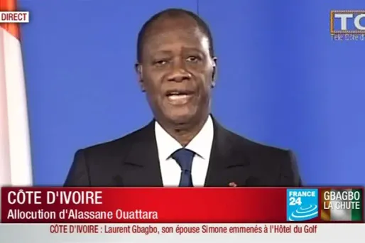 "J'en appelle à tous mes compatriotes de s’abstenir de tout acte de violence", a exhorté le président ivoirien