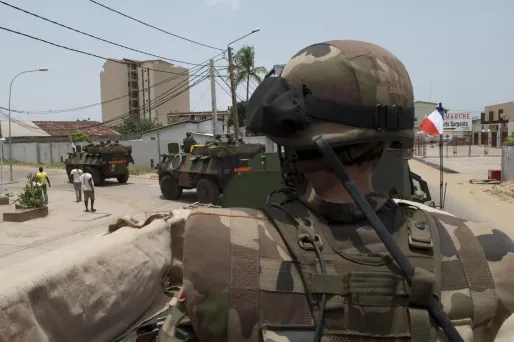 L'intervention des forces françaises en Côte d'Ivoire a été faite à la demande de l'ONU.