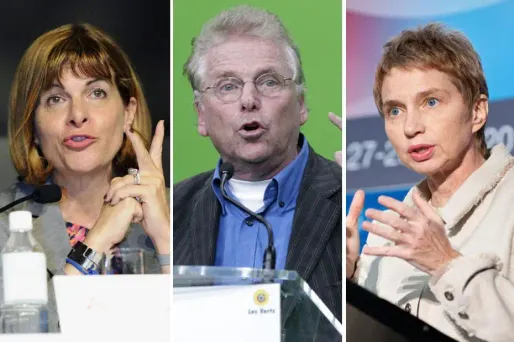 Pour la présidente d'Areva, la décision allemande de stopper le nucléaire est "politique". Alors que pour Daniel Cohn-Bendit, c'est "une chose évidente", et que pour Laurence Parisot, cela risque de poser un "problème de compétitivité".