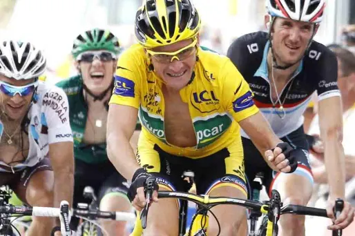 Thomas Voeckler conserve son maillot jaune à l'issue de la 14e étape.